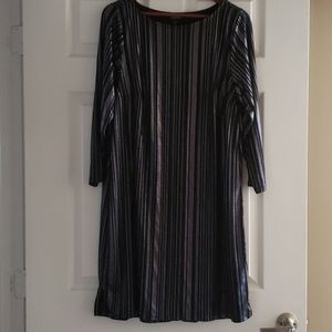 Long Sleeve Rhinestone Dress